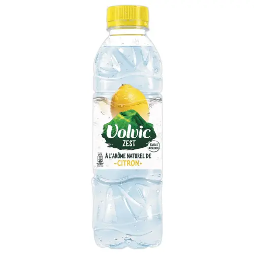24 Bouteilles d'eau aromatisée Touche de fruits Citron - 50 cl - VOLVIC