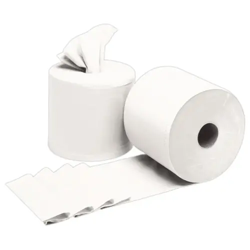 2 Bobines de 1000 feuilles pr&eacute;d&eacute;coup&eacute;es blanches - &Oslash; 28 cm - G&eacute;n&eacute;rique 