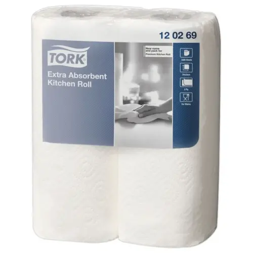 2 Rouleaux essuie-tout - Extra-absorbant - Blanc - Tork