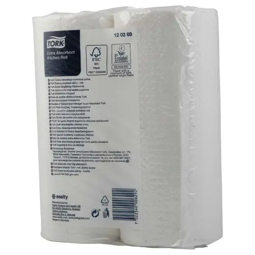 2 Rouleaux essuie-tout - Extra-absorbant - Blanc - Tork
