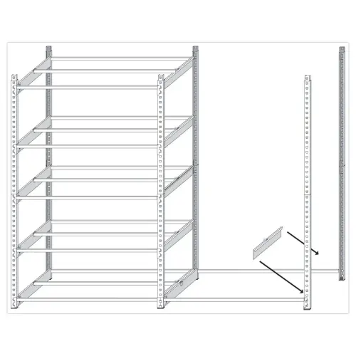 Elément de départ Rangeco - 7 étagères - 100 x 35 x 200 cm