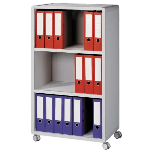 Bibliothèque mobile - 3 niveaux - 65 x 33 x 124,6 cm - PAPERFLOW
