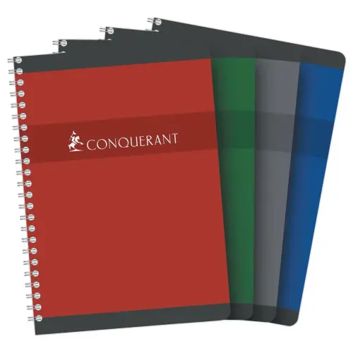 Carnet spirale - 14,8x21 cm -5x5 - 70g - 180 pages - CONQUERANT