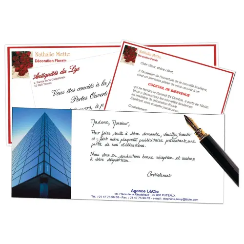 Boîte de 75 cartes de correspondance mat laser - 210x 99 mm - AVERY