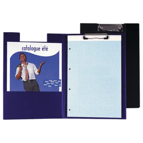 Porte-bloc &agrave; rabat en PVC - 23 x 32 cm - Coloris al&eacute;atoire - Access 