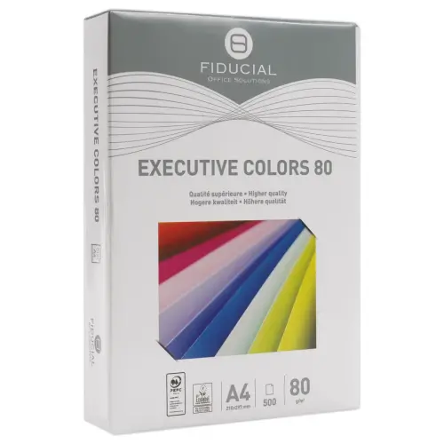 Ramette de papier couleur pastel A4 Executive Colors 80g - Jaune - FIDUCIAL