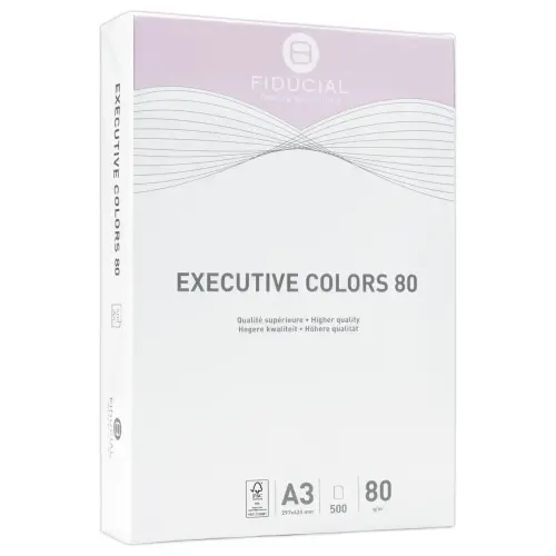 Ramette de 500 feuilles papier A3 Executive Colors - Rose pastel - Fiducial