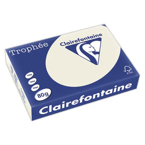 Ramette de papier A4 pastel Trophée 80g - Gris perle - CLAIREFONTAINE