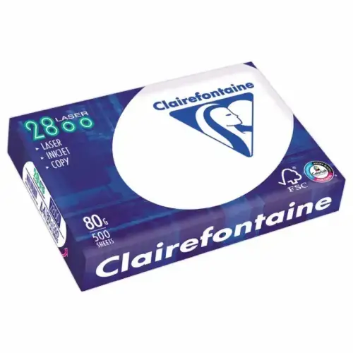 240 Ramettes de 500 feuilles papier blanc CLAIREFONTAINE 2800 A4 80g