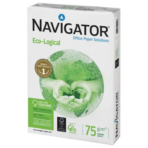 5 Ramettes de 500 feuilles A4 Eco-logical 75g - Navigator