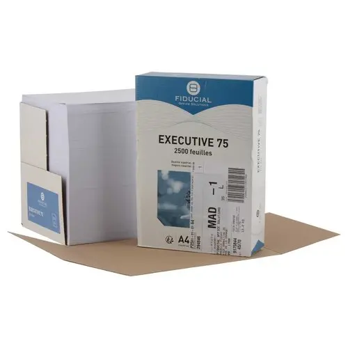Carton de 2 500 feuilles de papier blanc A4 EXECUTIVE 75 - 75g - FIDUCIAL