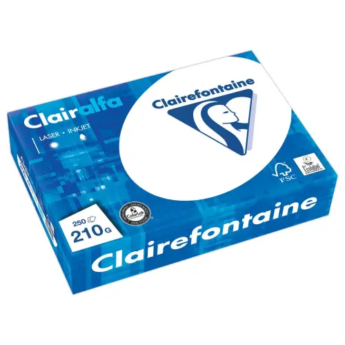 Ramette de 250 feuilles de papier extra-blanc A4 Clairalfa - 210g - CLAIREFONTAINE