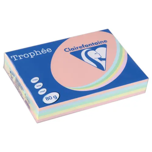 Ramette de papier - A4 - Trophée 80g - Couleurs pastels - CLAIREFONTAINE