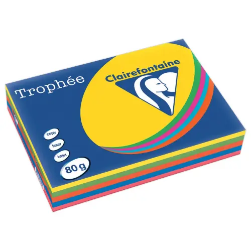 Ramette de papier - A4 - Trophée 80g - Multicolores - CLAIREFONTAINE
