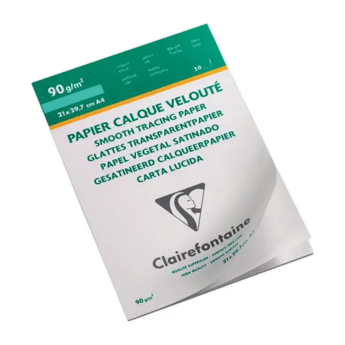 Bloc de 50 feuilles calque A4 90g - Clairefontaine