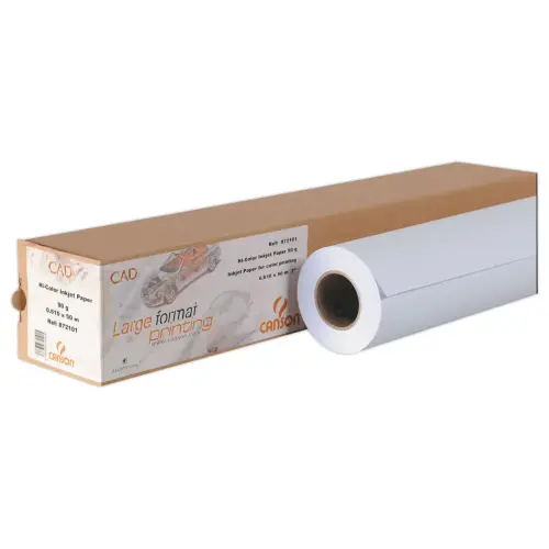 Rouleau de papier couché pour traceurs – 61 cm x 45 m – 90g – Clairefontaine