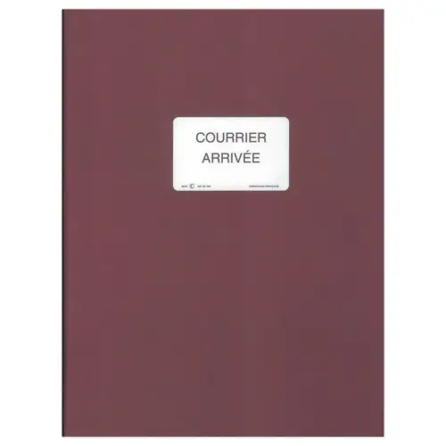Registre folioté courrier arrivée