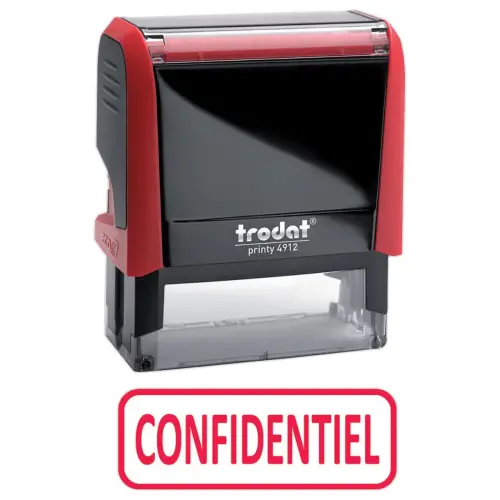 Timbre à formule commerciale X-Print "Confidentiel" - rouge - TRODAT