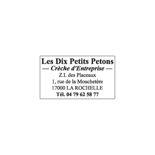 Tampon texte professionnel personnalisable Metal Line 5203 - 6 lignes - TRODAT