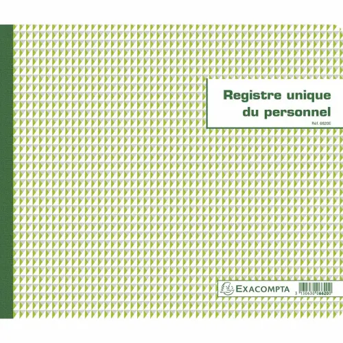 Registre du personnel - 56 pages - EXACOMPTA