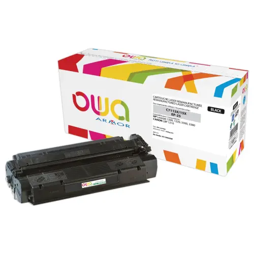 Toner eq. HP C7115X, CANON EP-25 - Haute capacité - Noir - OWA