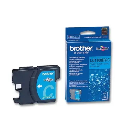 Cartouche jet d'encre BROTHER cyan LC1100HYC haute capacit&eacute; 