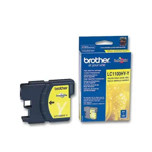 Cartouche jet d'encre BROTHER jaune LC1100HYY haute capacité