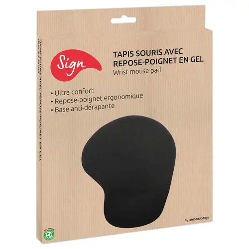Tapis de souris Lycra et gel - Noir - ACCESS