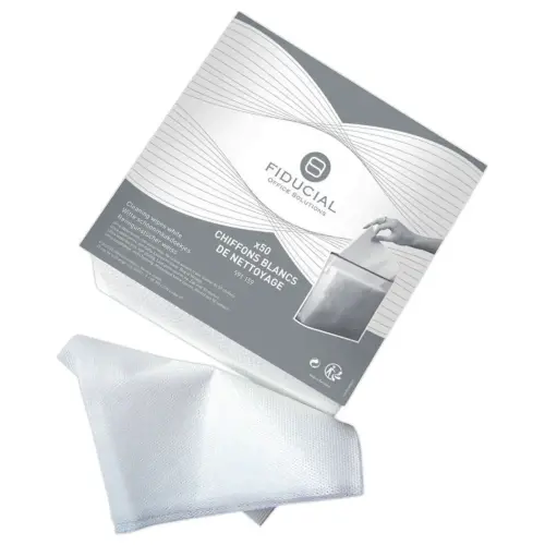 50 Chiffons blancs non pelucheux - Fiducial