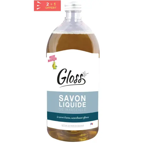 Flacon 1 litre de savon de Marseille liquide 