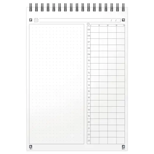Bloc Task Manager - A5 - 140 pages - Bleu marine - OXFORD 