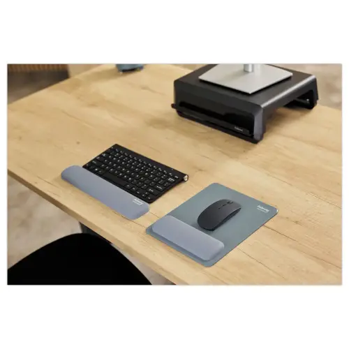 Tapis de souris avec repose-poignet Breyta - Bleu gris - FELLOWES 