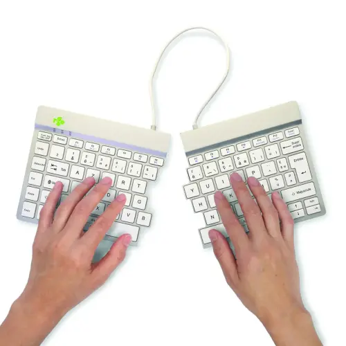 Clavier ergonomique Split Break blanc 