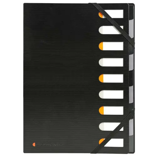 Trieur rigide HARMONIKA&reg; Exactive&reg; dos extensible 9 compartiments noir - Noir - EXACOMPTA 
