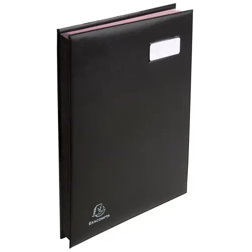 Parapheur Expansé couverture expansé, système fixapage - 24 compartiments - Noir - EXACOMPTA