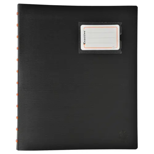 Protège-documents à anneaux avec pochettes détachables - 80 vues Exactive - A4 - Noir - Exacompta