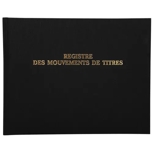 Registre 24x32cm - Mouvements de titres 100 pages - EXACOMPTA