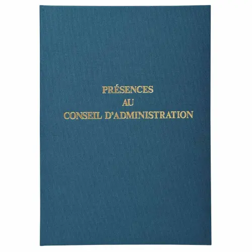 Registre 29,7x21cm - Pr&eacute;sence Conseils d'Administration 100 pages. - EXACOMPTA 