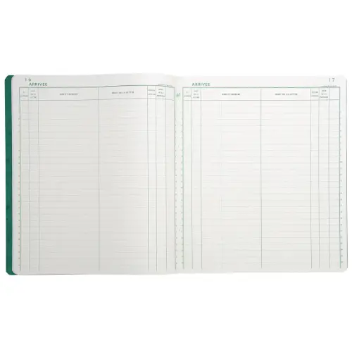 Piqûre 32x27cm Enregistrement du courrier 26 lignes 80 pages - EXACOMPTA