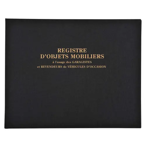 Registre 24x32cm Objets mobiliers - Spécial garagistes 100 pages - EXACOMPTA