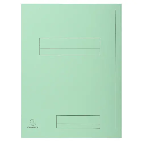 Paquet de 50 chemises imprimées 2 rabats SUPER 210 - 24x32cm - Vert clair - EXACOMPTA