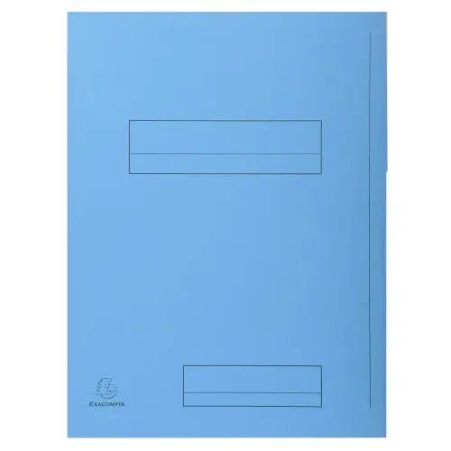 Paquet de 50 chemises imprimées 2 rabats SUPER 210 - 24x32cm - Bleu clair - EXACOMPTA