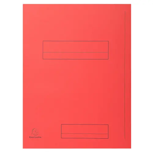 Paquet de 50 chemises imprim&eacute;es 2 rabats SUPER 210 - 24x32cm - Rouge - EXACOMPTA 