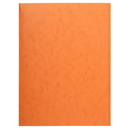 Chemise simple sans &eacute;lastique avec 3 rabats carte lustr&eacute;e 400gm&sup2; - A4 - Orange - EXACOMPTA 