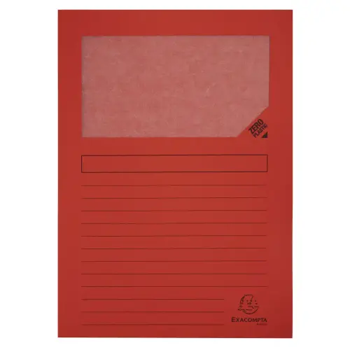 Paquet de 25 chemises à fenêtre Forever® 120g/m² - 22x31cm - Rouge - EXACOMPTA