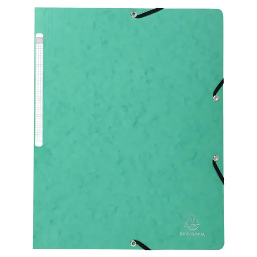 Chemise à élastique sans rabat carte lustrée 400gm² - A4 - Vert - EXACOMPTA