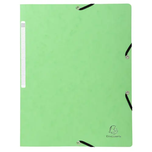 Chemise à élastique sans rabat carte lustrée 400gm² - A4 - Tilleul - EXACOMPTA