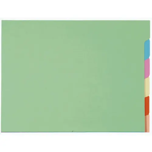 Paquet de 10x6 chemises compartiments a onglets pour armoire SUPER 210 - 24x32cm - Couleurs assorties - EXACOMPTA 