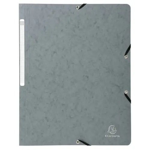 Chemise à élastique sans rabat carte lustrée 400gm² - A4 - Gris - EXACOMPTA