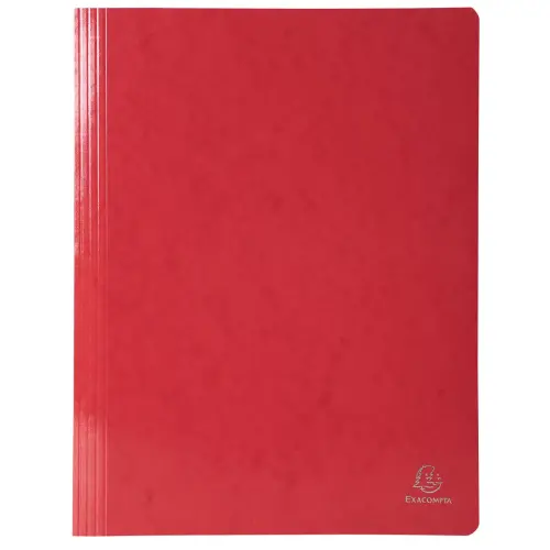 Chemise à lamelle carte lustrée pelliculée 355gm² Iderama - A4 - Rouge - EXACOMPTA